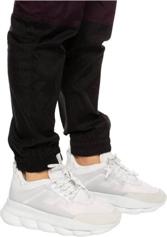 Versace leren sneakers met ketting Wit - Foto 4