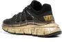 Versace Zwarte Gouden Trigreca Canvas Leren Trainers Black Heren - Thumbnail 3