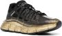 Versace Zwarte Gouden Trigreca Canvas Leren Trainers Black Heren - Thumbnail 4