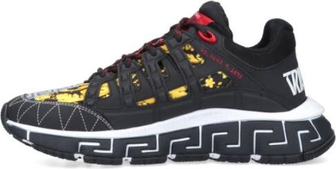 Versace Trigreca sneakers met barokprint heren polyamide Kurk polyurethaan rubber 39.5 Zwart - Foto 11