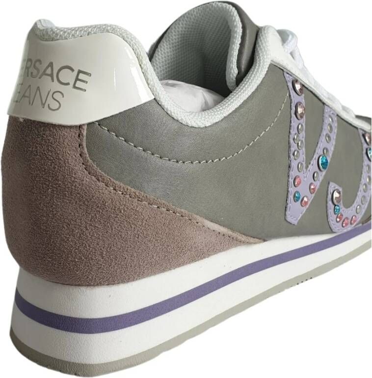 Versace Sportieve Grijze Leren Sneaker