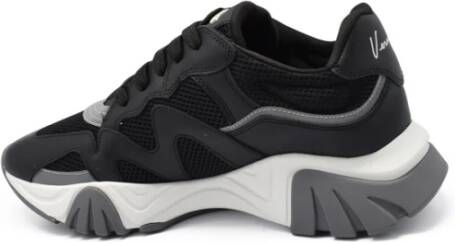 Versace Squalo Sneakers van mesh en zwart leer