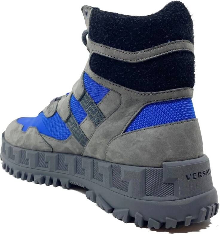Versace Suède Wandelschoenen Mesh Panelen Rubber Multicolor Heren