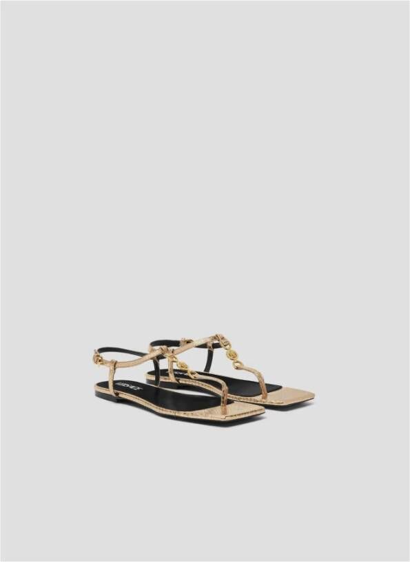Versace T 10 Kalfsleren Sandaal Black Dames