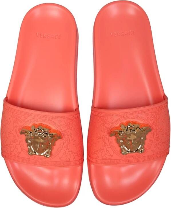 Versace Teenslippers Sliders Oranje Dames