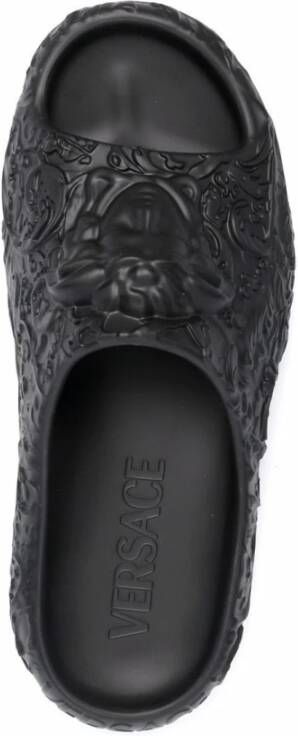 Versace Teenslippers Sliders Zwart Heren