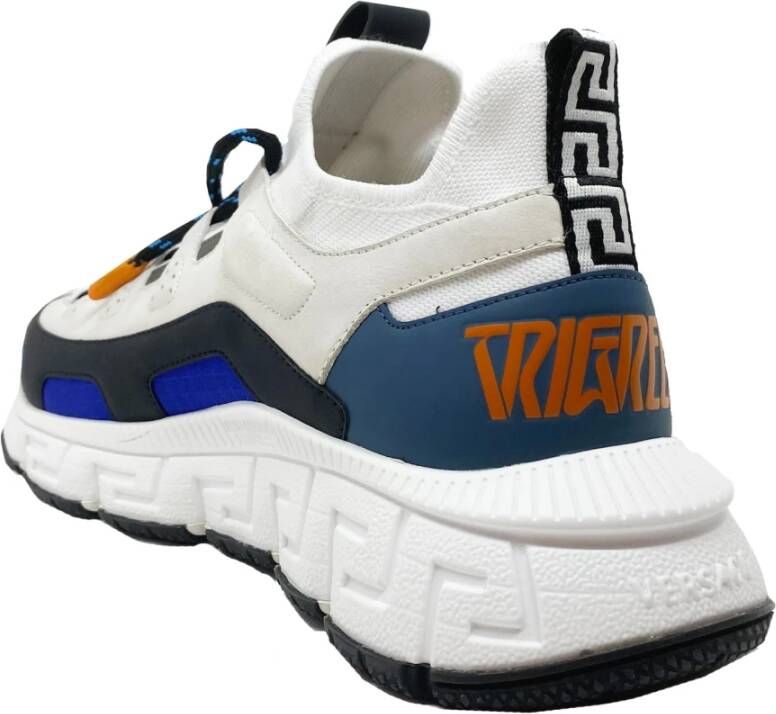 Versace Leren Mesh Sneakers met Kant Multicolor Heren