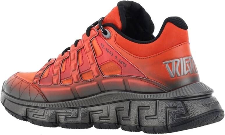 Versace Trigreca Sneakers Top Logo Detail Orange Heren
