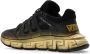 Versace Zwarte Gouden Trigreca Canvas Leren Trainers Black Heren - Thumbnail 8