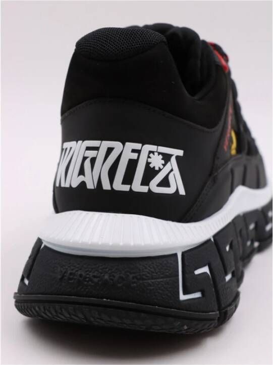 Versace Trigreca sneakers met barokprint heren polyamide Kurk polyurethaan rubber 39.5 Zwart - Foto 6