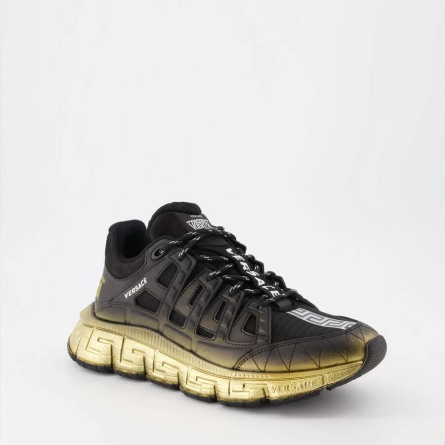 Versace Trigreca Vetersneakers Black Heren