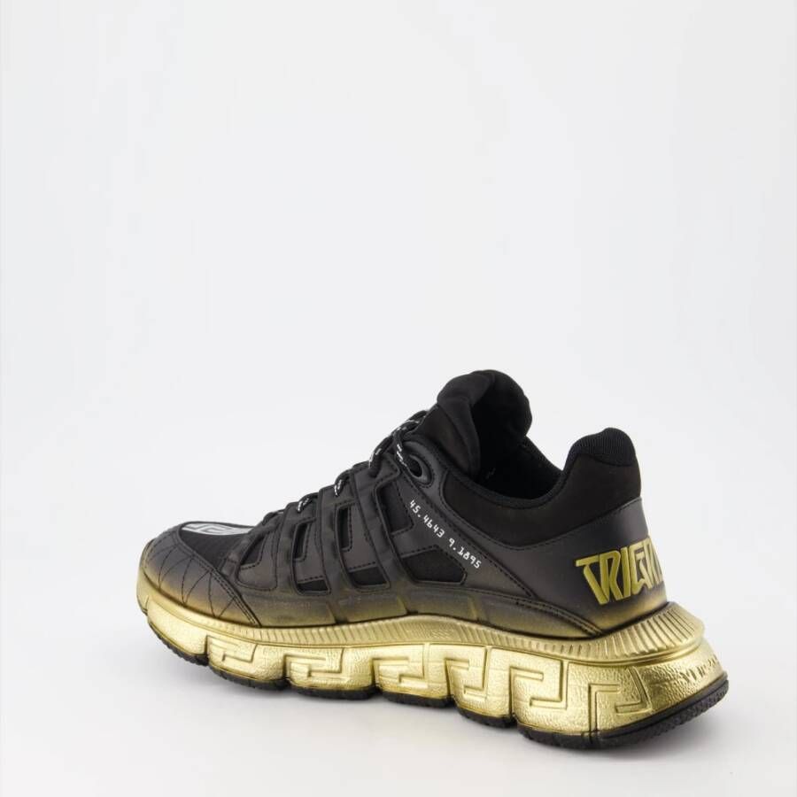 Versace Trigreca Vetersneakers Black Heren