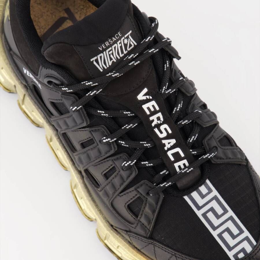 Versace Trigreca Vetersneakers Black Heren
