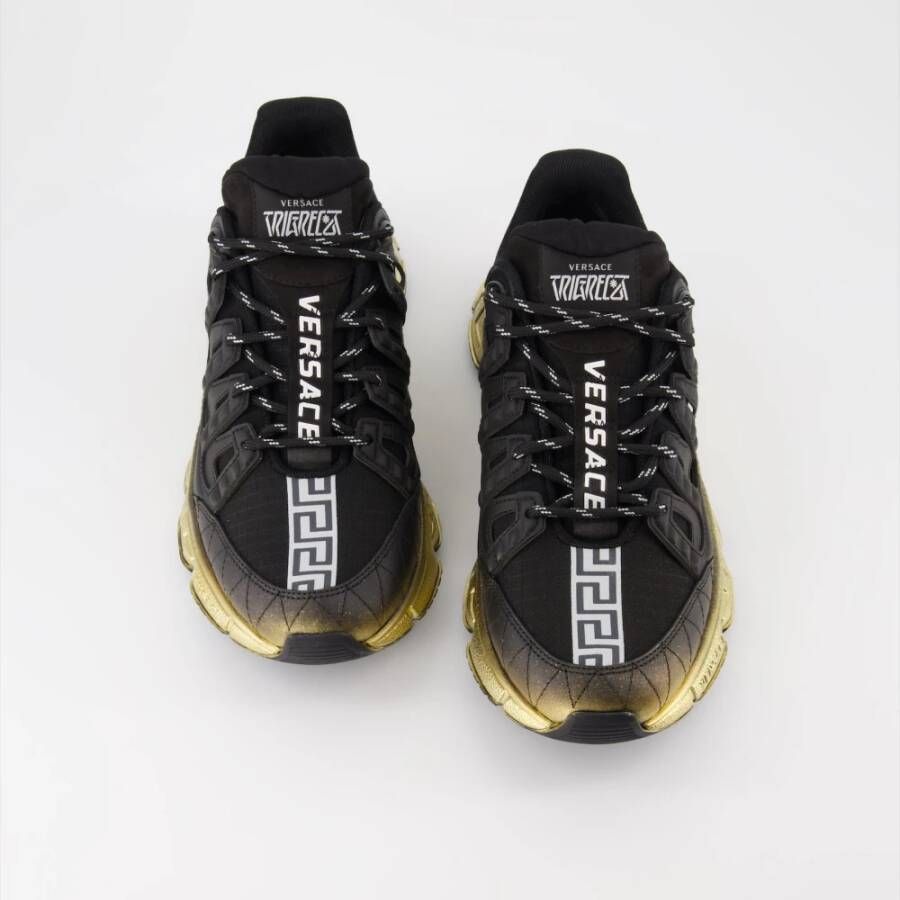 Versace Trigreca Vetersneakers Black Heren