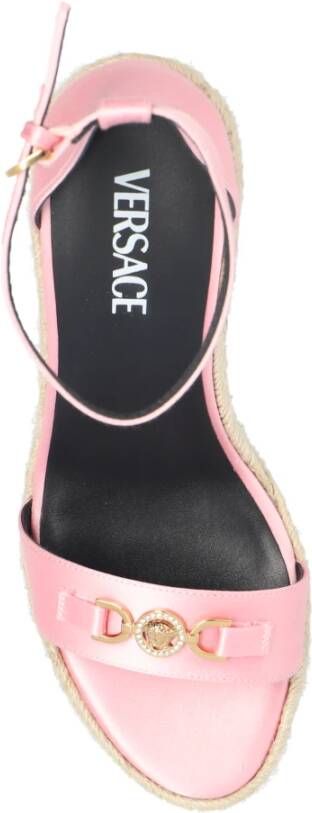 Versace Verfraaide sleehak sandalen Pink Dames