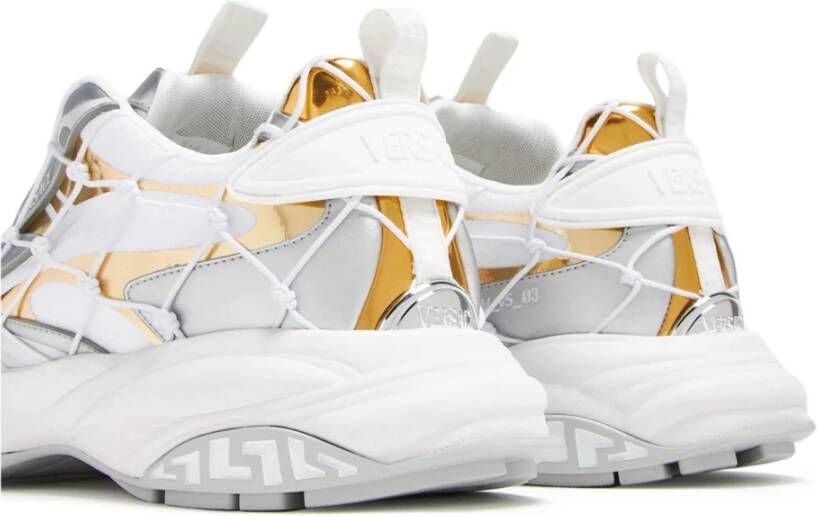Versace Wit Zilver Goud Sneaker White Dames