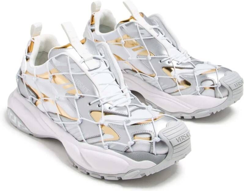 Versace Wit Zilver Goud Sneaker White Dames