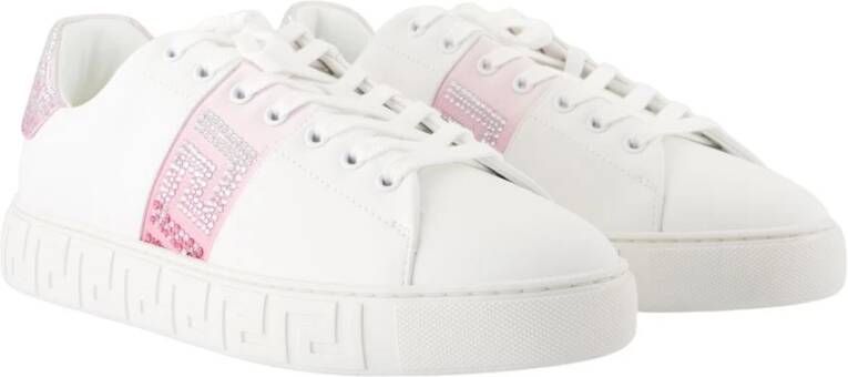 Versace Witte Bio Sneakers Synthetisch Materiaal
