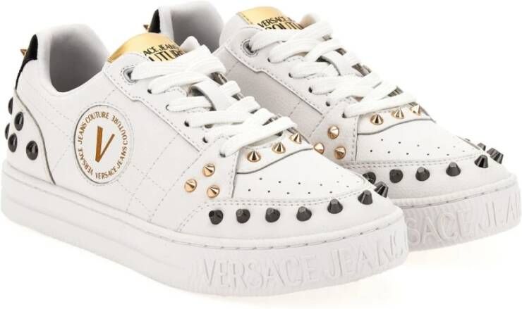 Versace Witte en Gouden Dames Sneakers White Dames