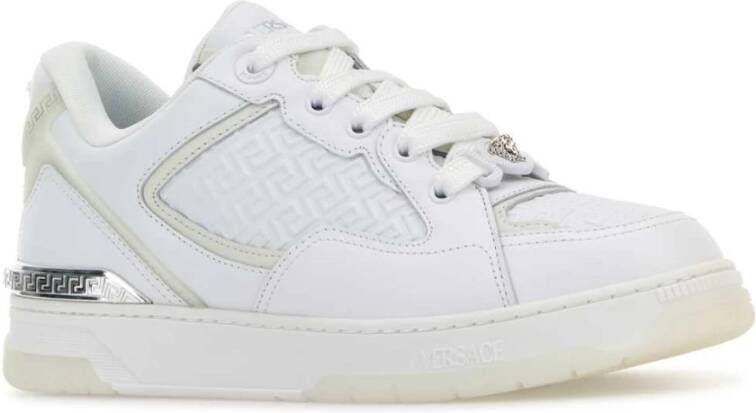 Versace Witte Leren Heren Sneakers