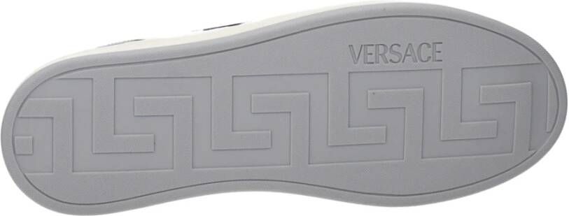 Versace Witte Leren Lage Sneakers