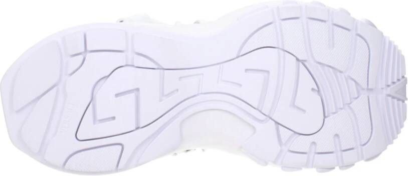 Versace Witte Leren Lage Tops Sneakers