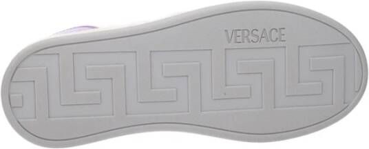 Versace Witte Leren Logo Sneakers