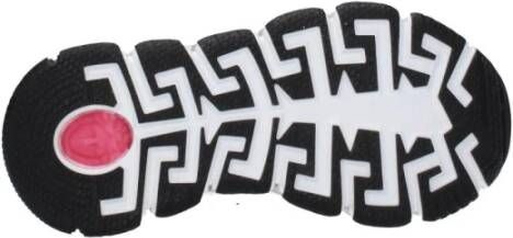 Versace Witte Stoffen Logo Sneakers met Veters