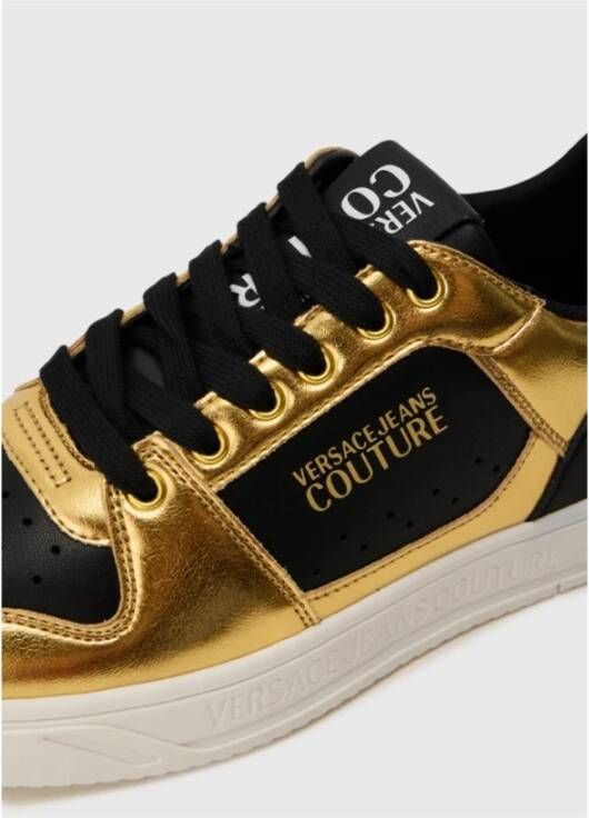Versace Zwart en Goud Veterschoenen