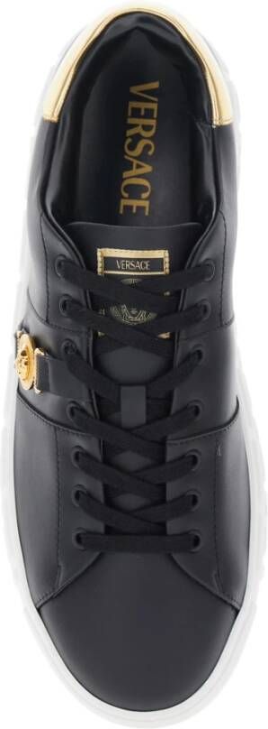 Versace Zwarte lage sneakers met logo