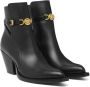 Versace Zwarte Leren Cubaanse Haklaarzen Black Dames - Thumbnail 5