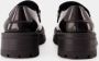 Versace Zwarte Leren Instap Platte Schoenen Black Dames - Thumbnail 4