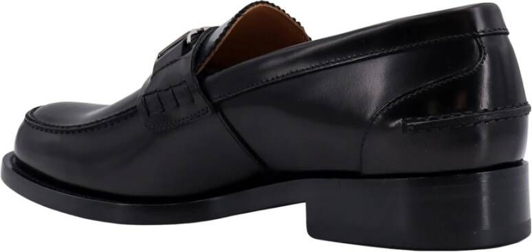 Versace Zwarte Loafer Schoenen met La Greca Print Black Heren