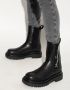 Versace Zwarte Logo Enkelboots Rubberen Zool - Thumbnail 2