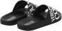 Versace Jeans Couture Zwarte Logo Pool Slides Sandalen Black Heren - Thumbnail 8