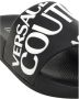Versace Jeans Couture Zwarte Logo Pool Slides Sandalen Black Heren - Thumbnail 9