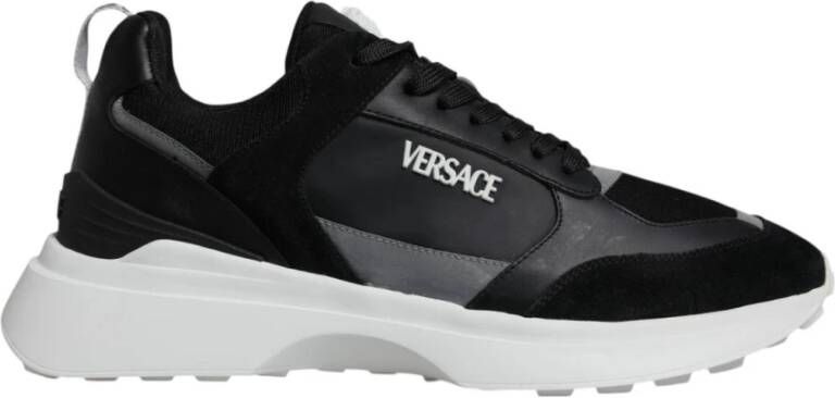 Versace Zwarte Medusa Lage Sneakers