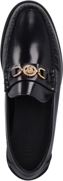 Versace Zwarte Loafer Schoenen Luxe Stijl Black Heren