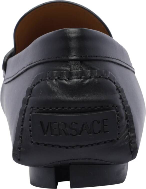 Versace Zwarte platte schoenen