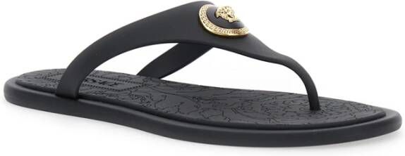 Versace Zwarte Medusa Head Sandalen Black Dames