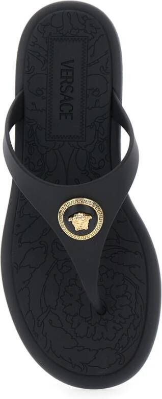 Versace Zwarte Medusa Head Sandalen Black Dames
