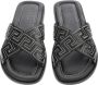Versace Zwarte Sandaal Regular Fit Geschikt voor Warm Klimaat 100% Leer - Thumbnail 10