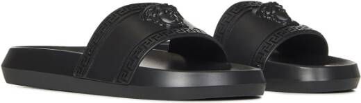 Versace Zwarte Sandalen met Medusa Detail Black Heren