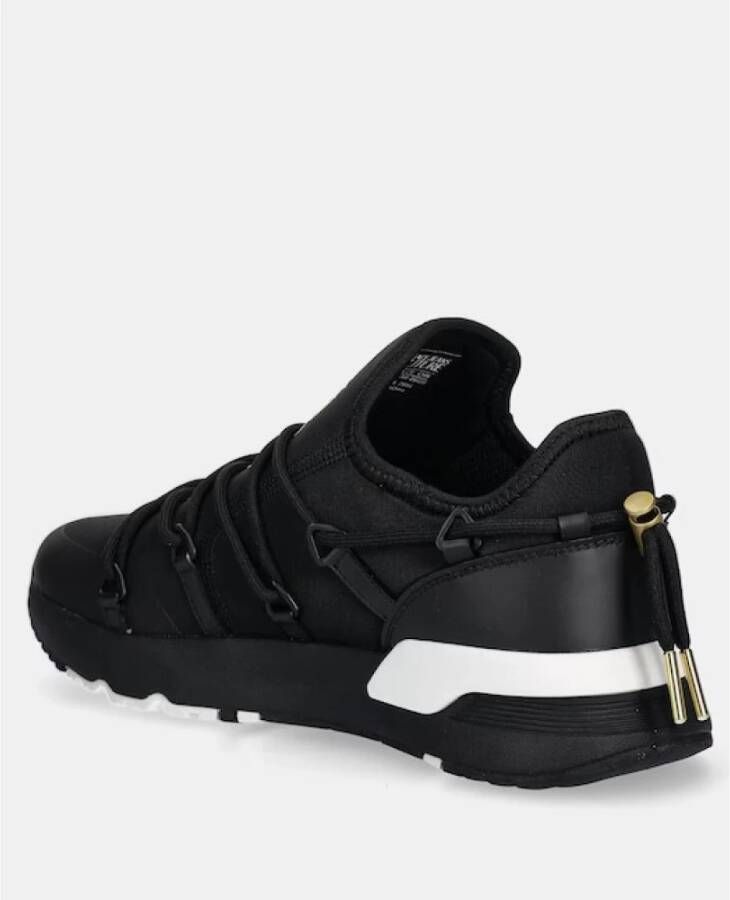 Versace Zwarte Sneakers met Gouden Logo Print