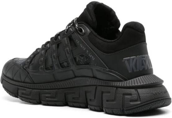 Versace Zwarte Sneakers met Handtekeningontwerp Black Heren