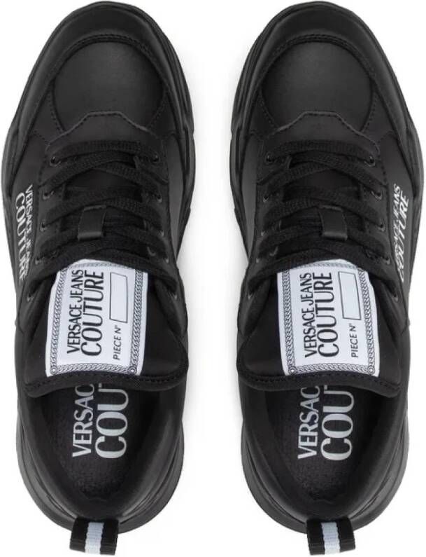 Versace Zwarte Sneakers met Logoprint Black Heren