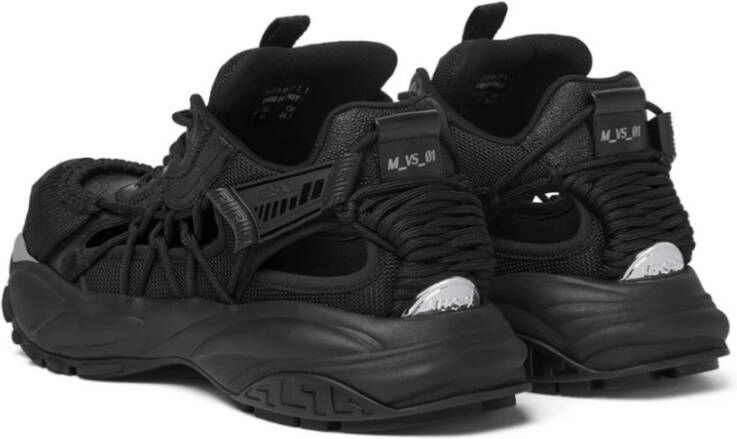Versace Zwarte Sneakers voor Mannen Black Heren