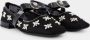 Versace Gianni Ribbon Flat Shoes Leather Black in zwart - Thumbnail 3