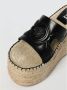 Versace Zwarte Uitgesneden Sleehak Espadrilles - Thumbnail 2