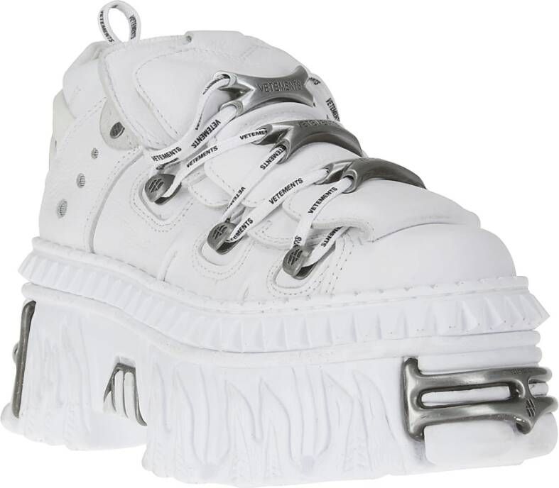 Vetements Newrock Platform Sneakers White Dames
